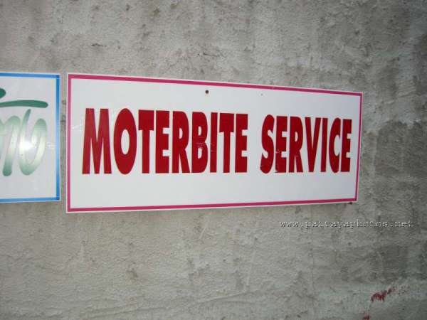 Motorbike sign in Pataya